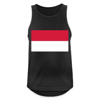 indonesia flag - Männer Tank Top atmungsaktiv - Schwarz - Vorne - Nick (188cm)