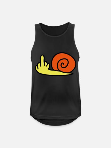 fuck_off_snail - Männer Tank Top atmungsaktiv - Schwarz