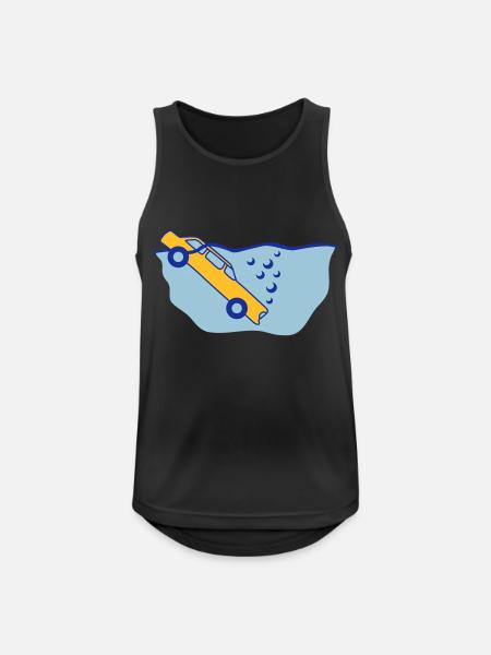 Diving Car - Männer Tank Top atmungsaktiv - Schwarz