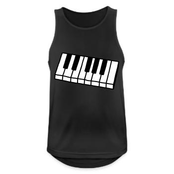 Piano - Clavier - V2 - Débardeur respirant Homme - noir - Devant - Nick (188cm)