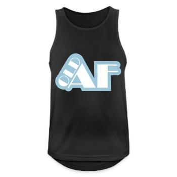 old AF Text Logo - Männer Tank Top atmungsaktiv - Schwarz - Vorne - Nick (188cm)