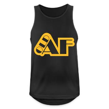 old AF Text Logo - Männer Tank Top atmungsaktiv - Schwarz - Vorne - Nick (188cm)