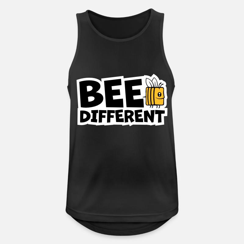 bee different Spruch Zitat - Männer Tank Top atmungsaktiv - Schwarz