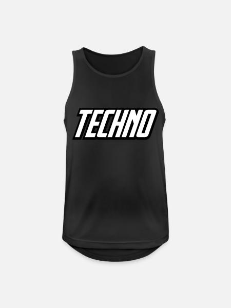 Tenue Techno Festival Rave - Débardeur respirant Homme - noir