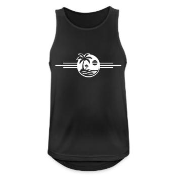 Palmen Strand - Männer Tank Top atmungsaktiv - Schwarz - Vorne - Nick (188cm)