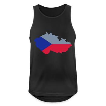 Czech Republic Shape - Männer Tank Top atmungsaktiv - Schwarz - Vorne - Nick (188cm)