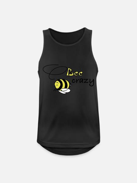 bee crazy - Men's Breathable Tank Top - black