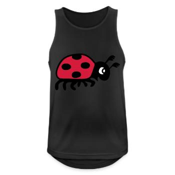 coccinelle coléoptère - Débardeur respirant Homme - noir - Devant - Nick (188cm)
