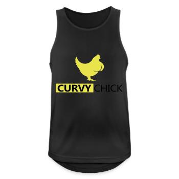 Poussin Curvy - Débardeur respirant Homme - noir - Devant - Nick (188cm)