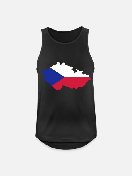 Tschechien - Männer Tank Top atmungsaktiv - Schwarz