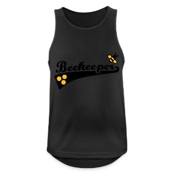 Imker - Männer Tank Top atmungsaktiv - Schwarz - Vorne - Nick (188cm)