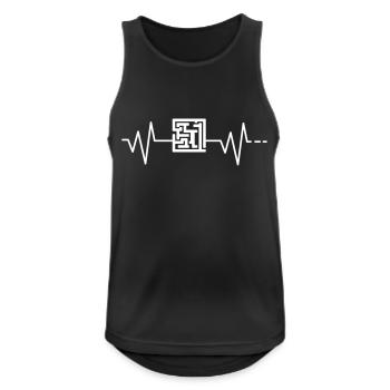 Herzschlag Labyrinth Maze Irrgarten Runner Irrgang - Männer Tank Top atmungsaktiv - Schwarz - Vorne - Nick (188cm)