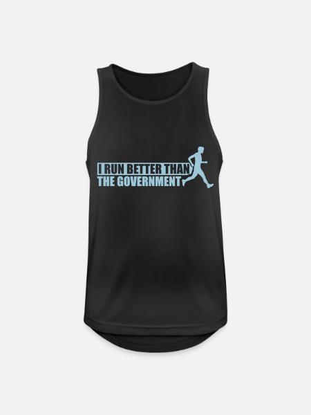 run better than government - Men's Breathable Tank Top - black