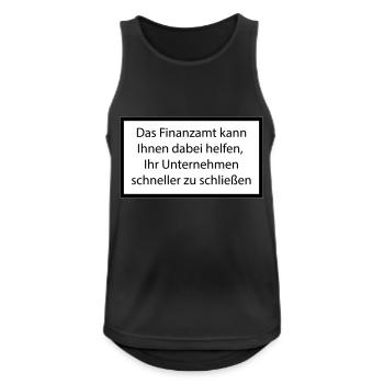 Finanzamt macht Firma zu - Männer Tank Top atmungsaktiv - Schwarz - Vorne - Nick (188cm)