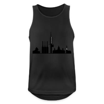 Hannover skyline - Männer Tank Top atmungsaktiv - Schwarz - Vorne - Nick (188cm)