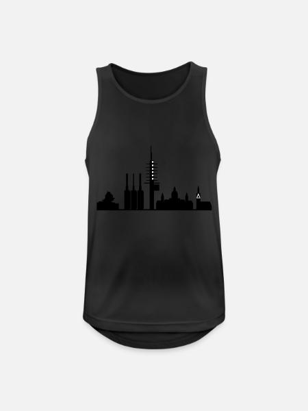 Hannover skyline - Männer Tank Top atmungsaktiv - Schwarz