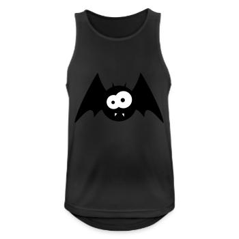 süße Tierchen-Edition: Fledermäusel - Männer Tank Top atmungsaktiv - Schwarz - Vorne - Nick (188cm)