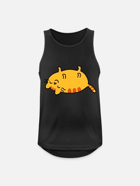 lazy cat - Men's Breathable Tank Top - black
