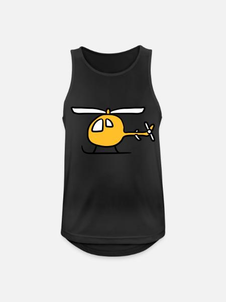 Comic cartoon kids Heli cute - Men's Breathable Tank Top - black