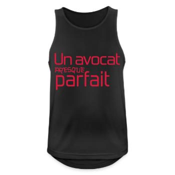 Avocat / Avocate / Justice / Tribunal / Police - Débardeur respirant Homme - noir - Devant - Nick (188cm)