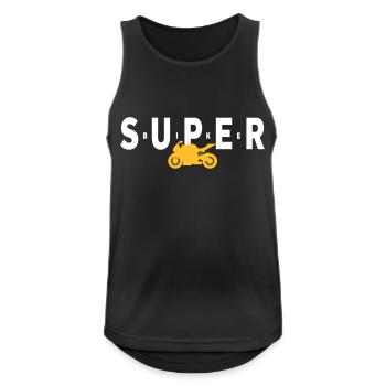 Super Athlete Statement - Men's Breathable Tank Top - black - Front - Nick (188cm)