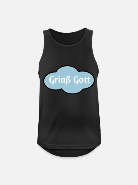 Griaß Gott - Männer Tank Top atmungsaktiv - Schwarz