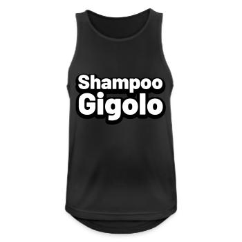 Shampoo Gigolo - Männer Tank Top atmungsaktiv - Schwarz - Vorne - Nick (188cm)