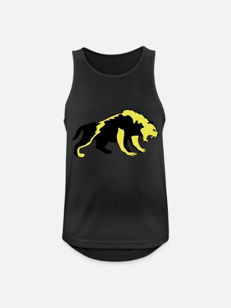 tiger 02 - Männer Tank Top atmungsaktiv - Schwarz