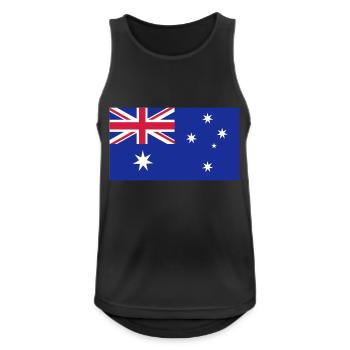 Australien - Männer Tank Top atmungsaktiv - Schwarz - Vorne - Nick (188cm)