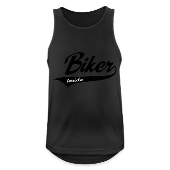 biker - Männer Tank Top atmungsaktiv - Schwarz - Vorne - Nick (188cm)