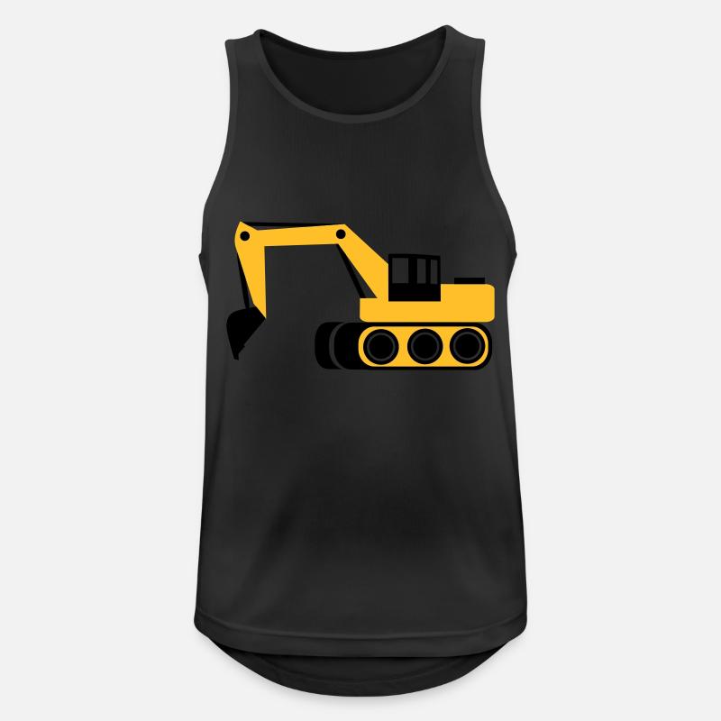 Bagger - Männer Tank Top atmungsaktiv - Schwarz