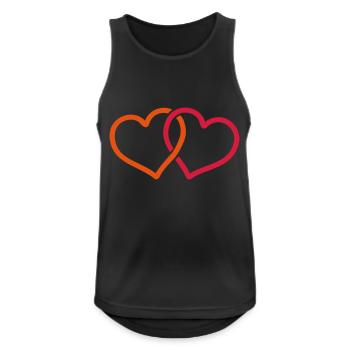 heart - Männer Tank Top atmungsaktiv - Schwarz - Vorne - Nick (188cm)
