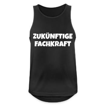 Gift for apprentices: future specialist - Men's Breathable Tank Top - black - Front - Nick (188cm)