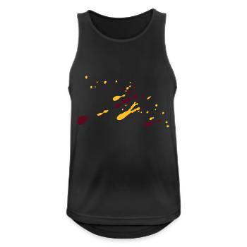 Spritzer - Männer Tank Top atmungsaktiv - Schwarz - Vorne - Nick (188cm)