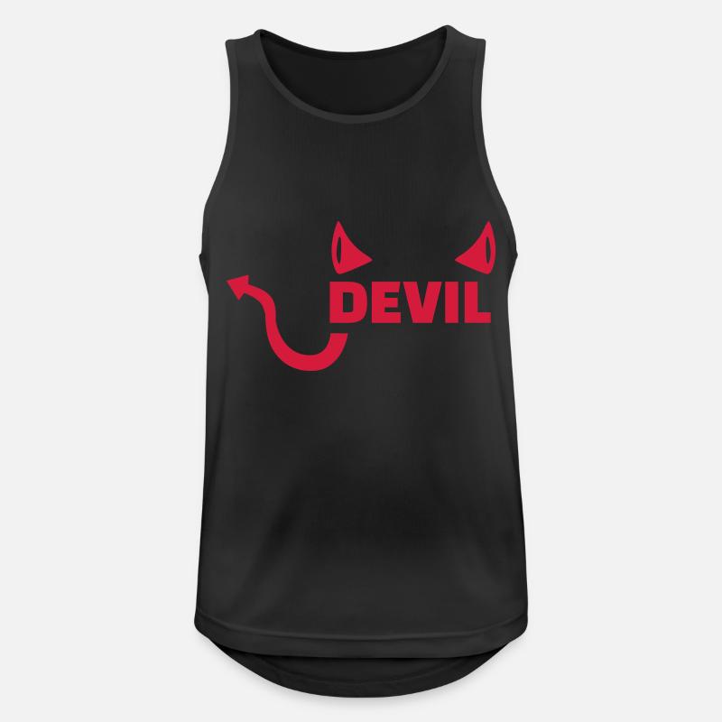 Teufel - Männer Tank Top atmungsaktiv - Schwarz