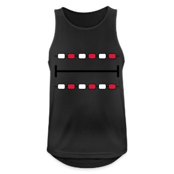 Pool lane - Men's Breathable Tank Top - black - Front - Nick (188cm)