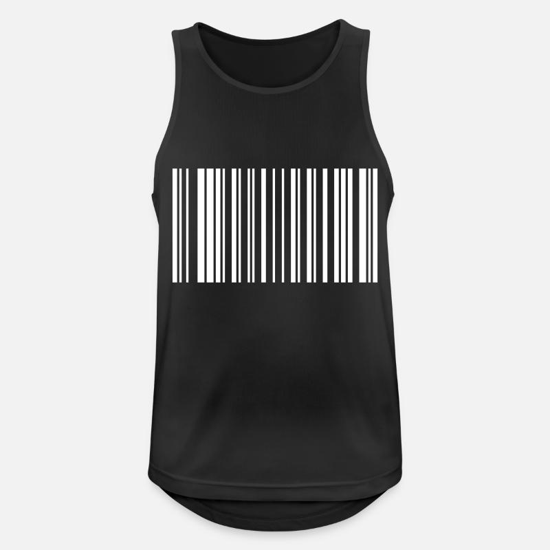 Peace Barcode Friedenszeichen Strichcode Symbol - Men's Breathable Tank Top - black