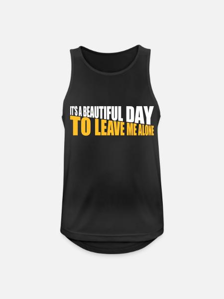 leave me alone day - Men's Breathable Tank Top - black
