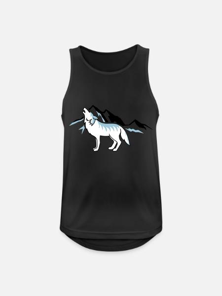 Wolf Mountains 02 - Men's Breathable Tank Top - black