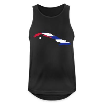 Cuba Shape Flag - Männer Tank Top atmungsaktiv - Schwarz - Vorne - Nick (188cm)