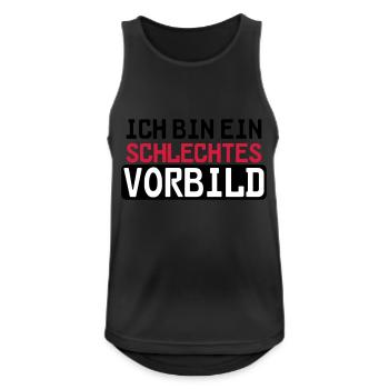 Schlechtes Vorbild - Männer Tank Top atmungsaktiv - Schwarz - Vorne - Nick (188cm)