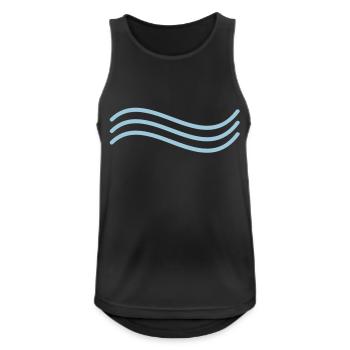 Wave - Men's Breathable Tank Top - black - Front - Nick (188cm)