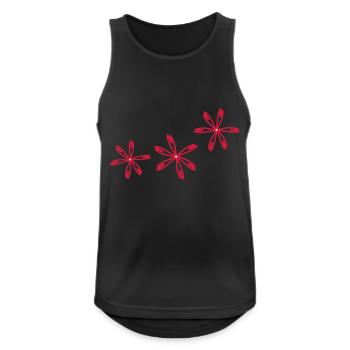 Rote Blume Kosmos - Männer Tank Top atmungsaktiv - Schwarz - Vorne - Nick (188cm)