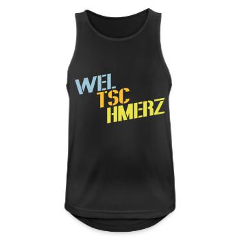 Weltschmerz saying word motto - Men's Breathable Tank Top - black - Front - Nick (188cm)