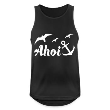 Ahoi - Männer Tank Top atmungsaktiv - Schwarz - Vorne - Nick (188cm)