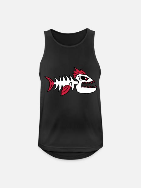 Fish Bone Punk Monster - Men's Breathable Tank Top - black