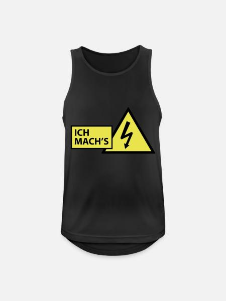 Elektriker - Männer Tank Top atmungsaktiv - Schwarz