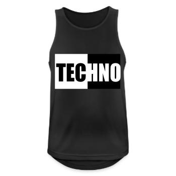 techno - Débardeur respirant Homme - noir - Devant - Nick (188cm)