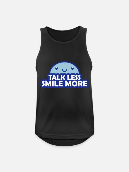 talk less smile more - Men's Breathable Tank Top - black