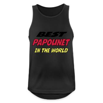 Best PAPOUNET in the world - Débardeur respirant Homme - noir - Devant - Nick (188cm)